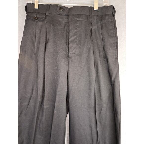 VTG Falcone 90s Men's Pleated Front Pants Black 40R Unhemmed NWT - Deadstock - Picture 2 of 8